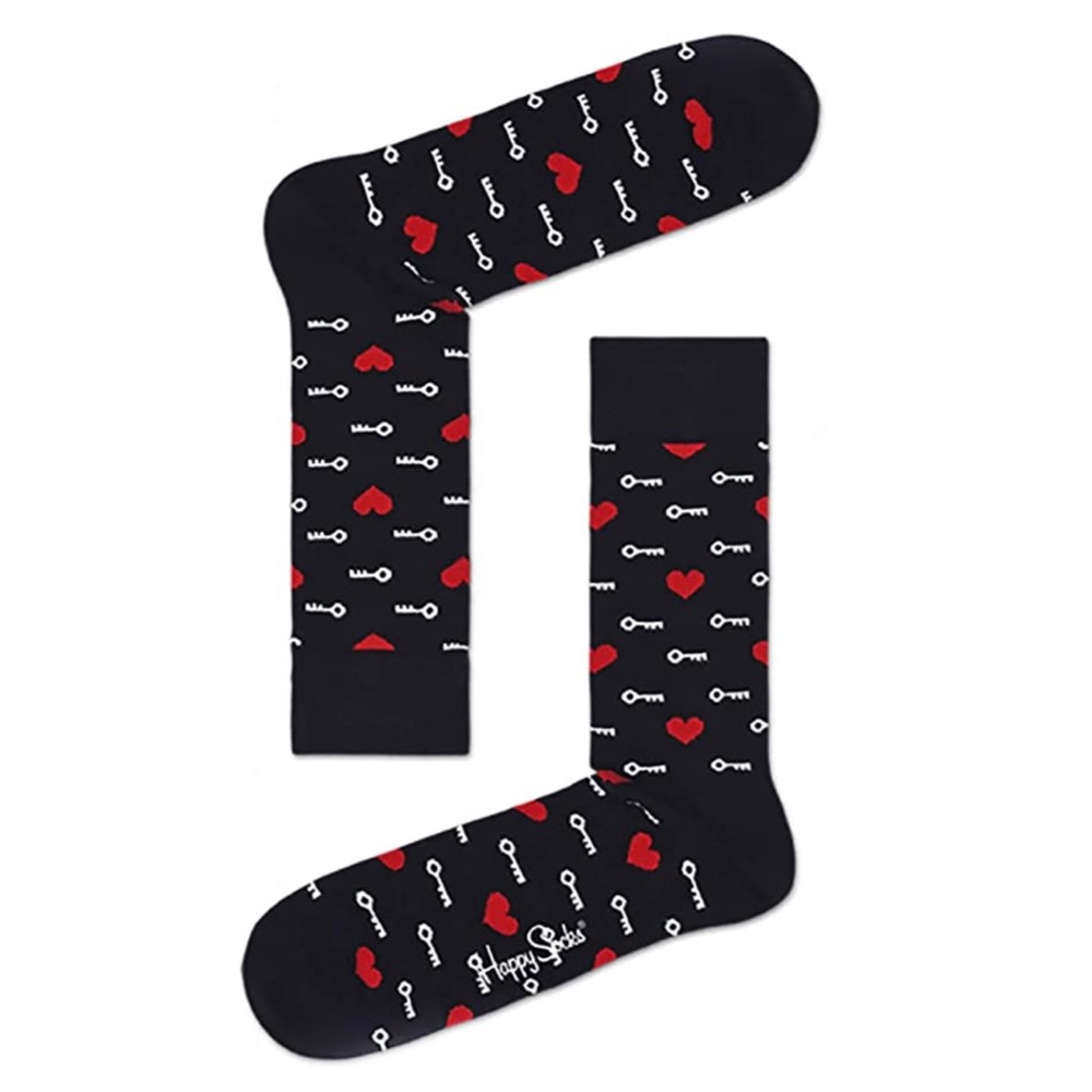 !!! Sold out !!!  Happy Socks Hearts and Keys The Key To My Heart Men 9-11 - Picture 2 of 5